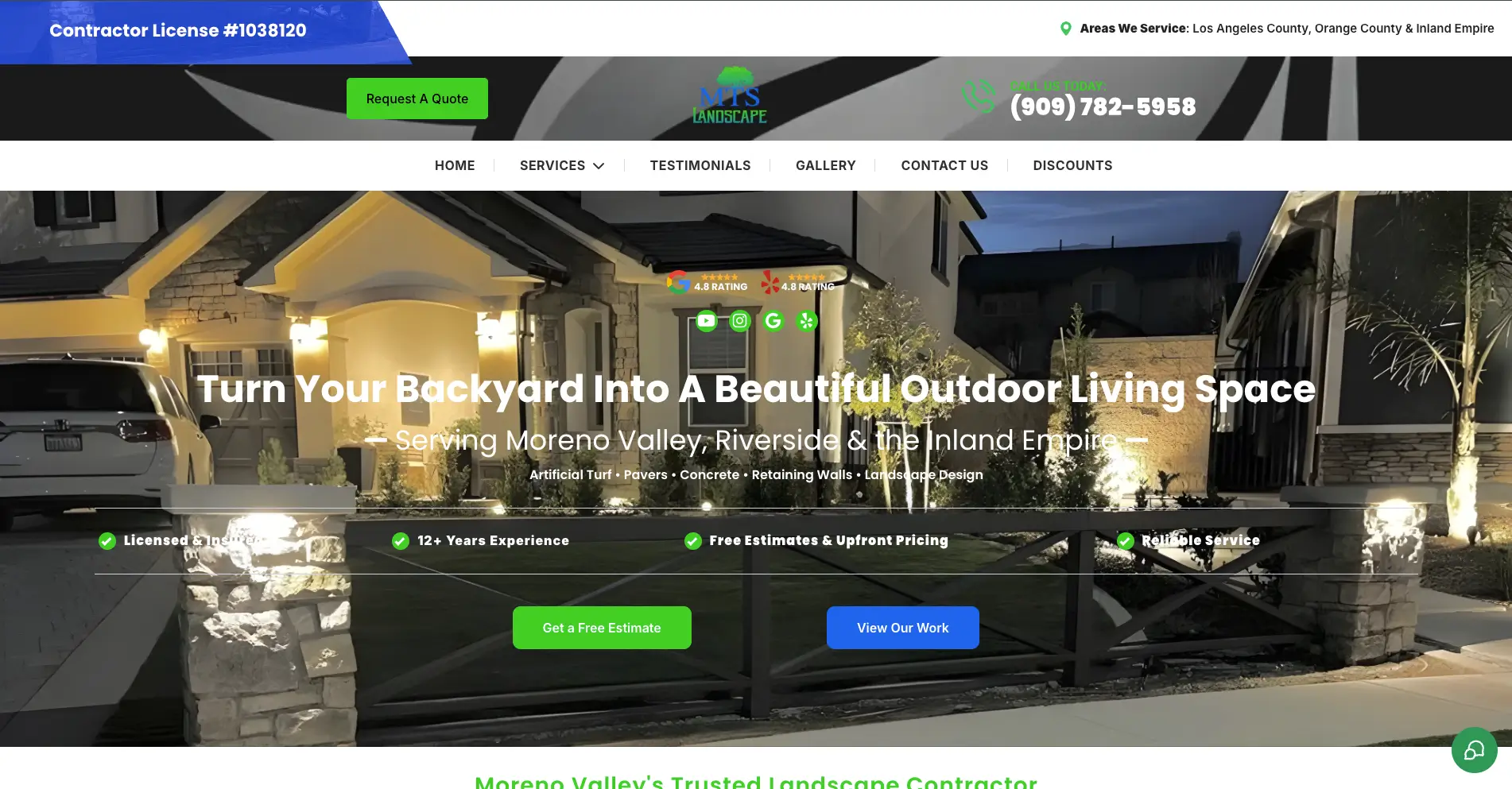 MTS Landscape website